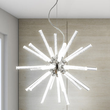 Soyuz 19.5" Adjustable Integrated LED Starburst Metal/Acrylic Pendant - JONATHAN Y